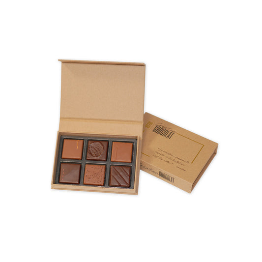 Coffret assortiment 6 chocolats