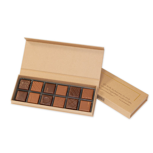 Coffret assortiment 12 chocolats